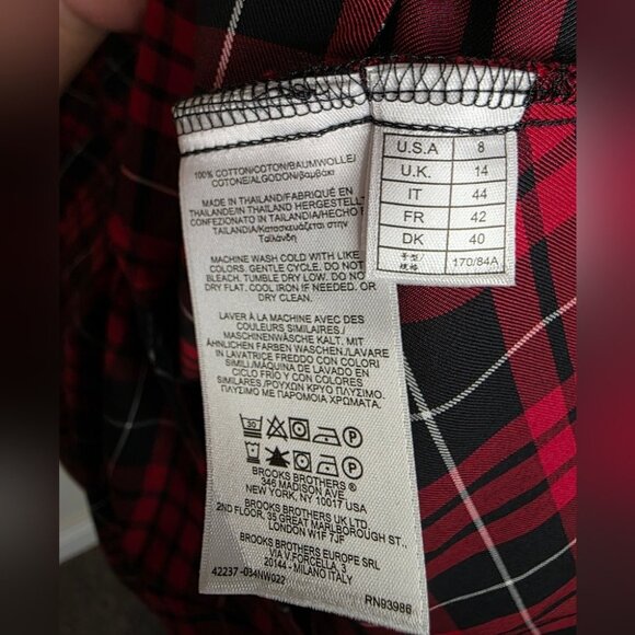 Brooks Brothers Red Fleece Womens Plaid Button-Down Shirt Dress Size 8 - Picture 3 of 7